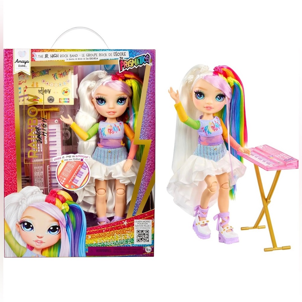 Rainbow High Jr High Rock Band Prismatics - Amaya Raine 9” Fashion Doll - NEW